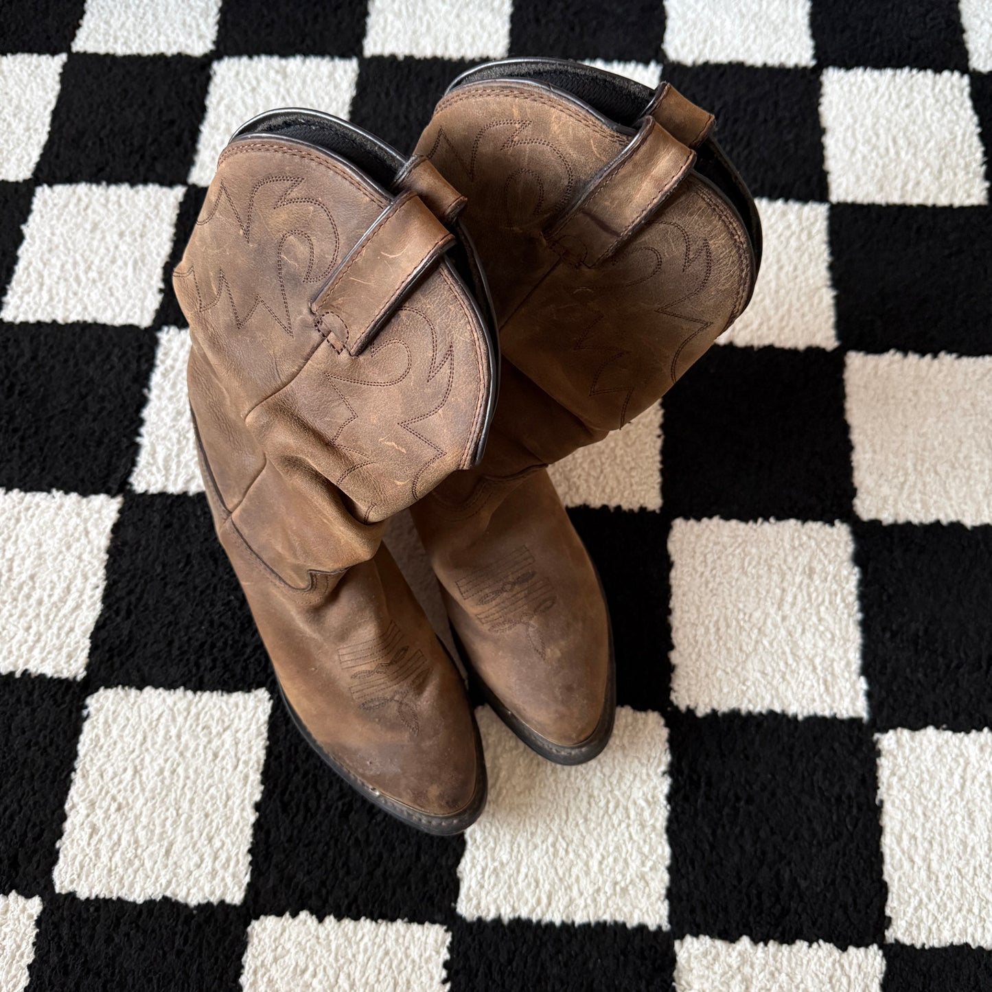 whimsy 90s y2k leather cowgirl boots