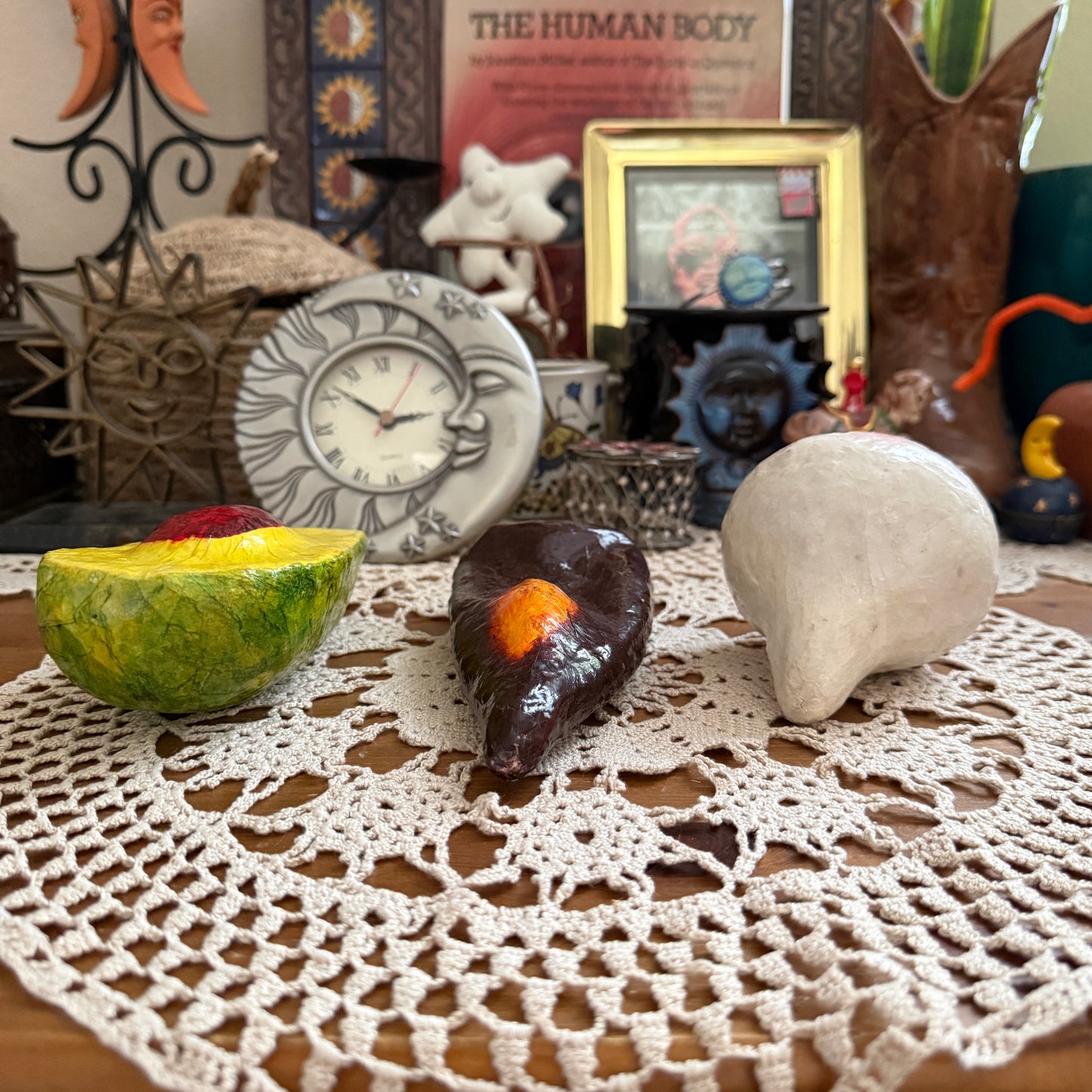 unique handmade whimsical folk art collectables (SET OF 3)