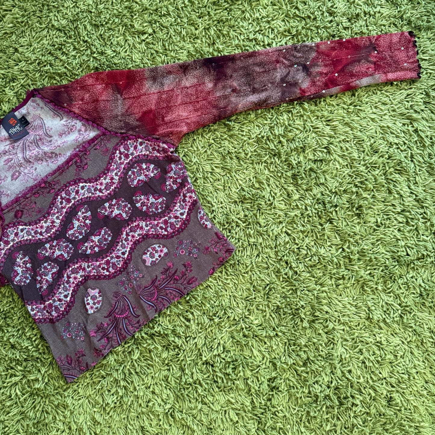 unique vintage whimsy 90s y2k ANAC knit sleeved top