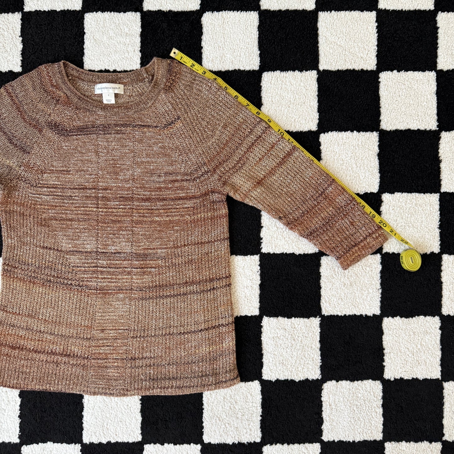 unique vintage whimsy 90s y2k CHRISTOPHER & BANKS knit sleeved top