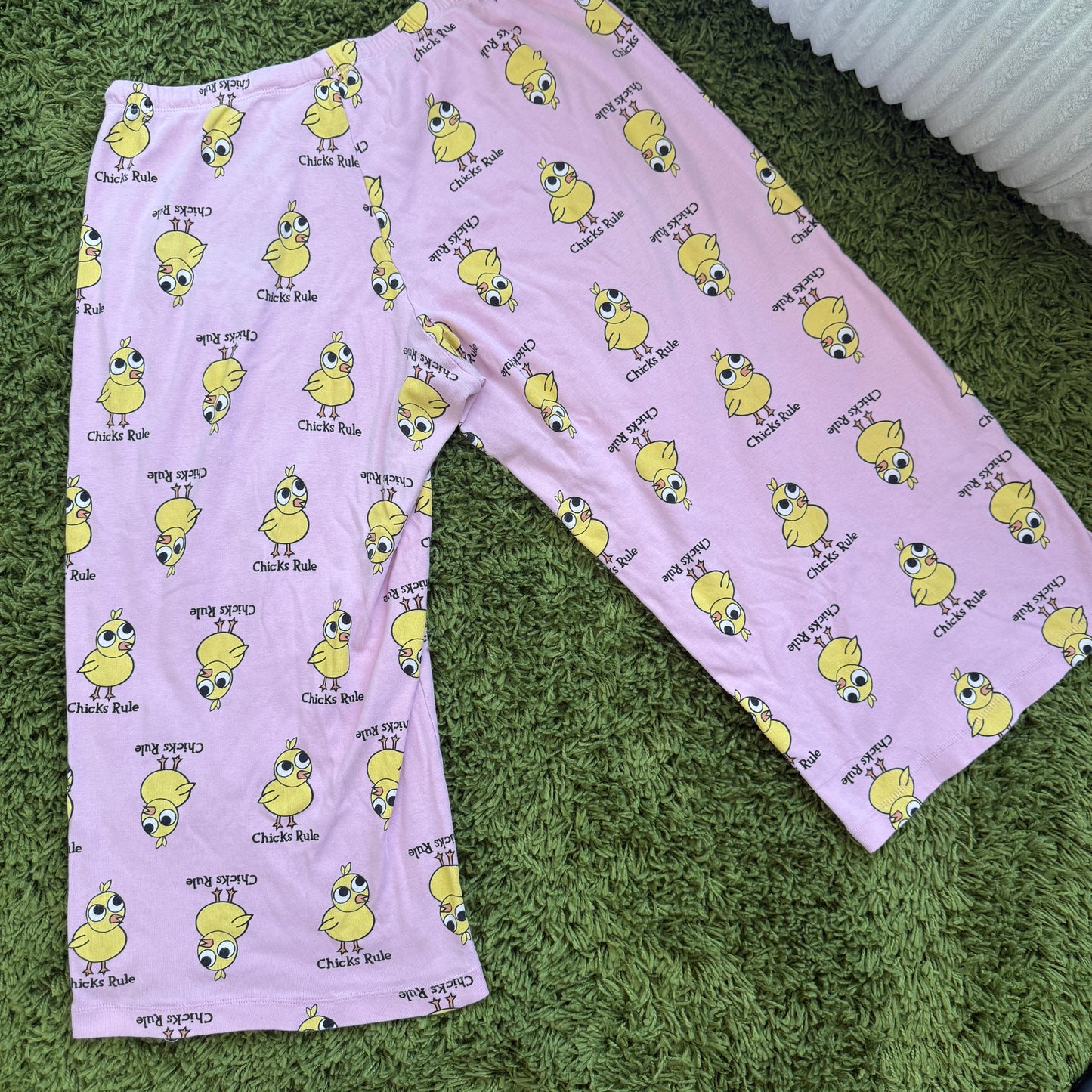 unique vintage whimsy 90s y2k FRED IS RED graphic lounge pants