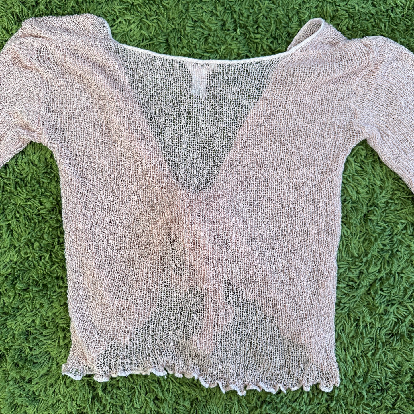 vintage whimsy 90s y2k knit cardigan tie top