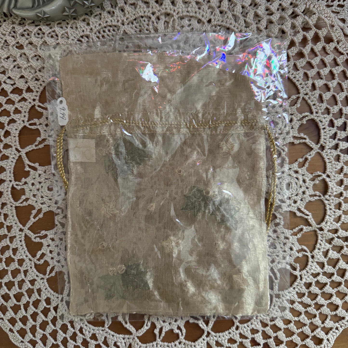 whimsical indie mesh sequin gift bag collectable