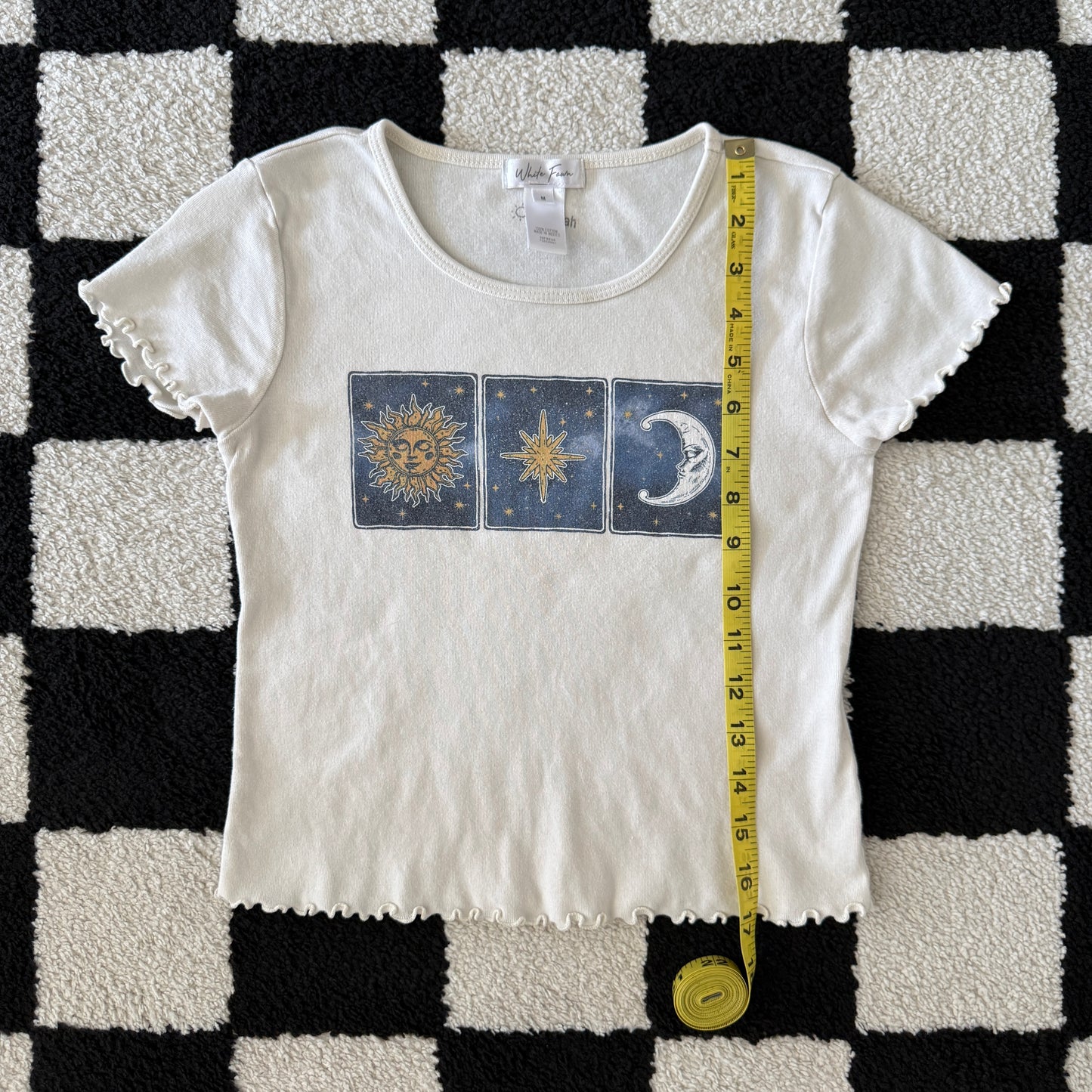 unique vintage whimsical 90s y2k celestial graphic baby tee