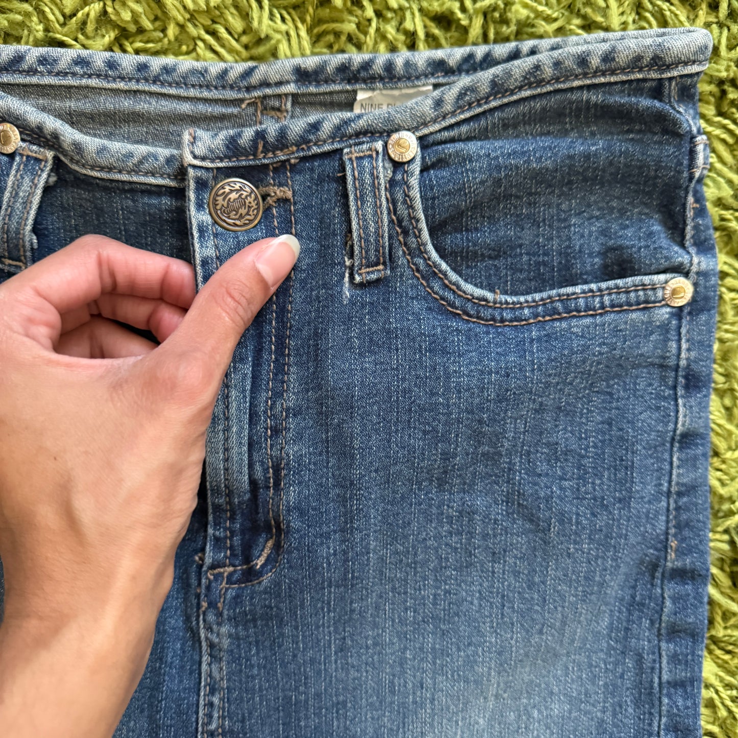 vintage whimsy 90s y2k denim skirt