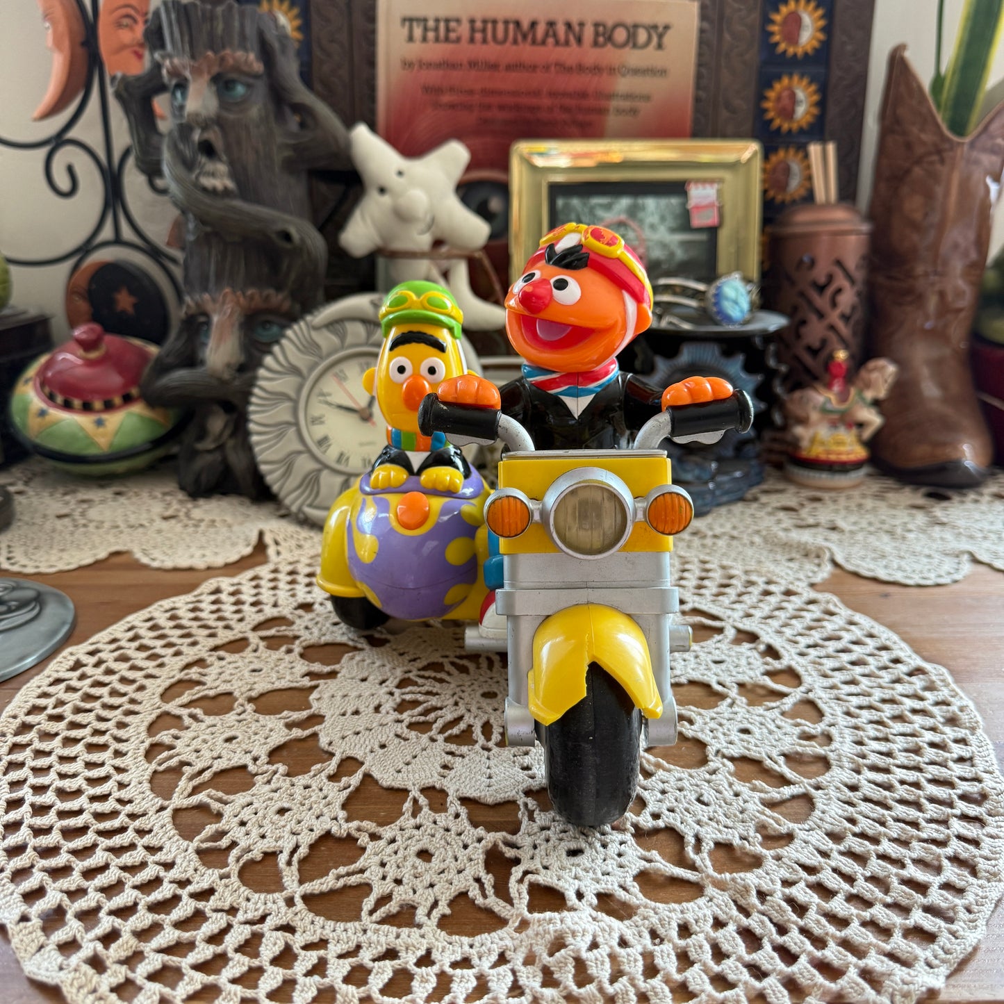 unique vintage whimsical bert and ernie figure collectable
