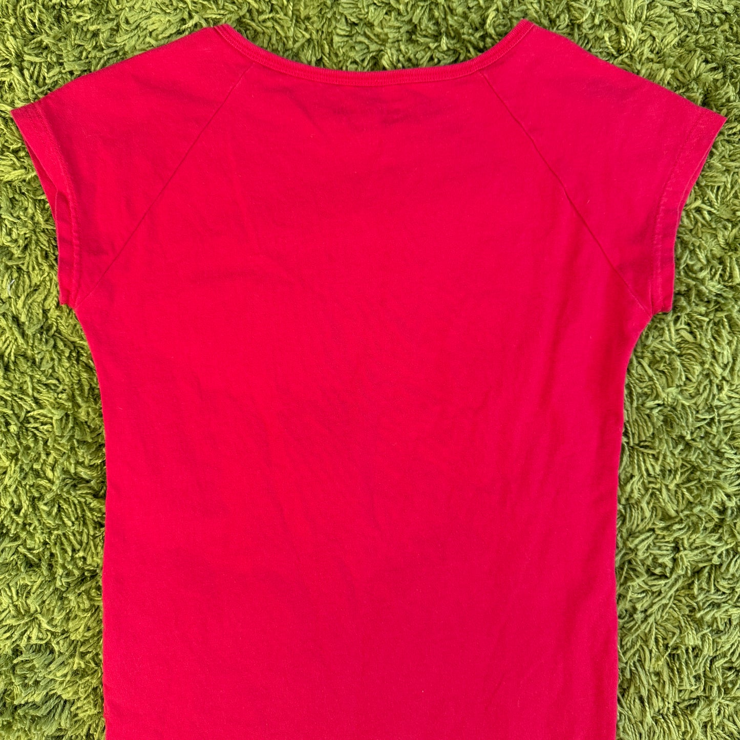 unique vintage whimsy 90s y2k butterfly sequin baby tee