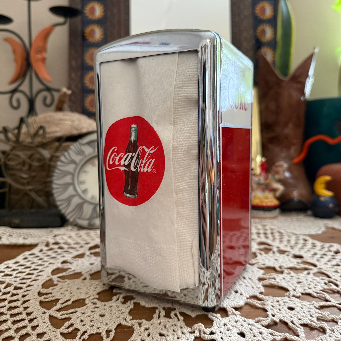 retro vintage coca cola napkin holder