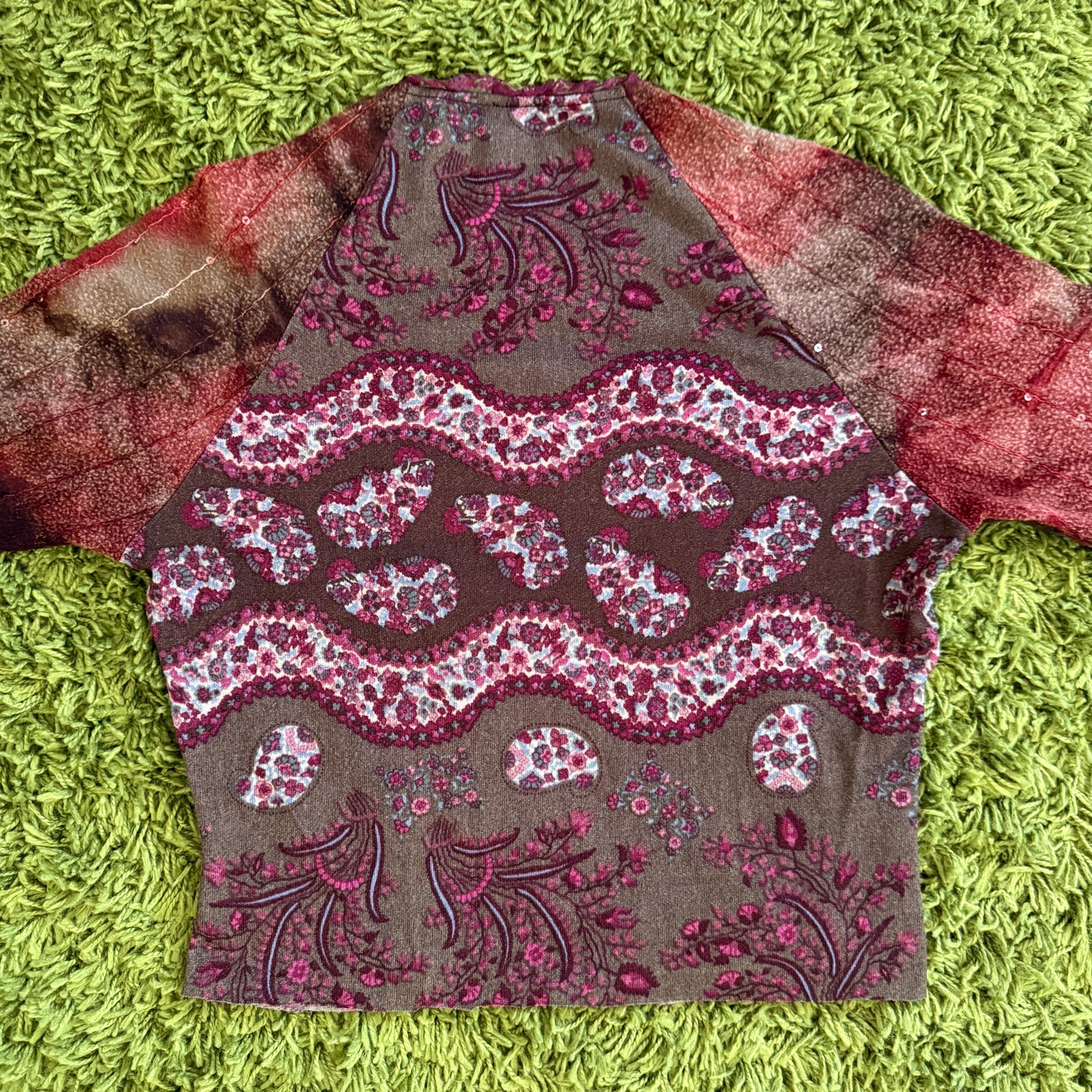 unique vintage whimsy 90s y2k ANAC knit sleeved top