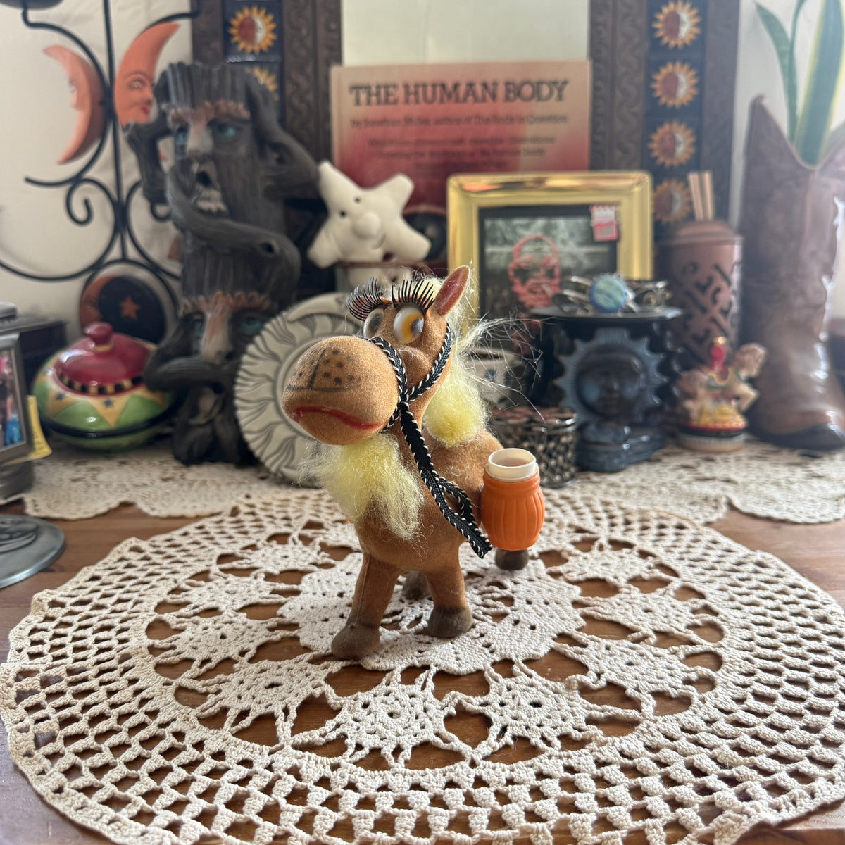 unique vintage whimsical folk art figure collectable trinket
