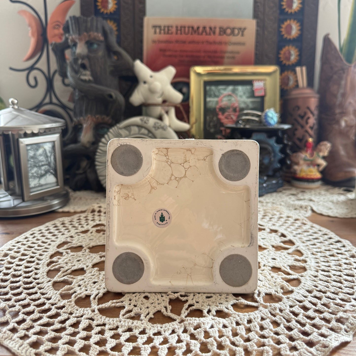unique vintage whimsical celestial moon stars candle holder