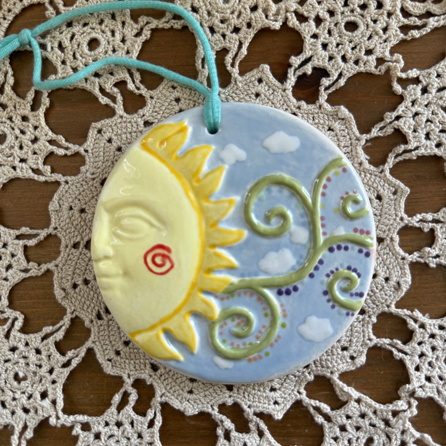 unique handmade whimsical celestial sun collectable wall decor