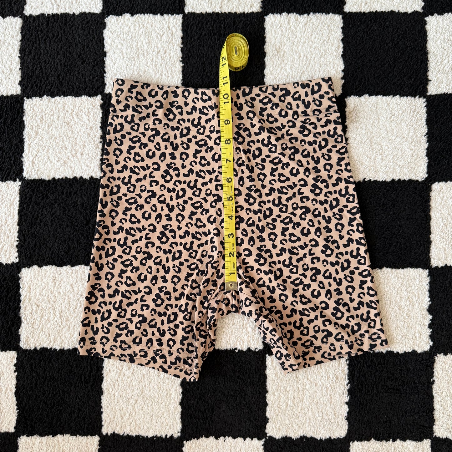 whimsy 90s y2k leopard print biker shorts