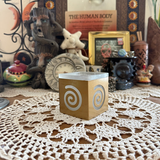 unique vintage whimsical celestial spiral candle holder