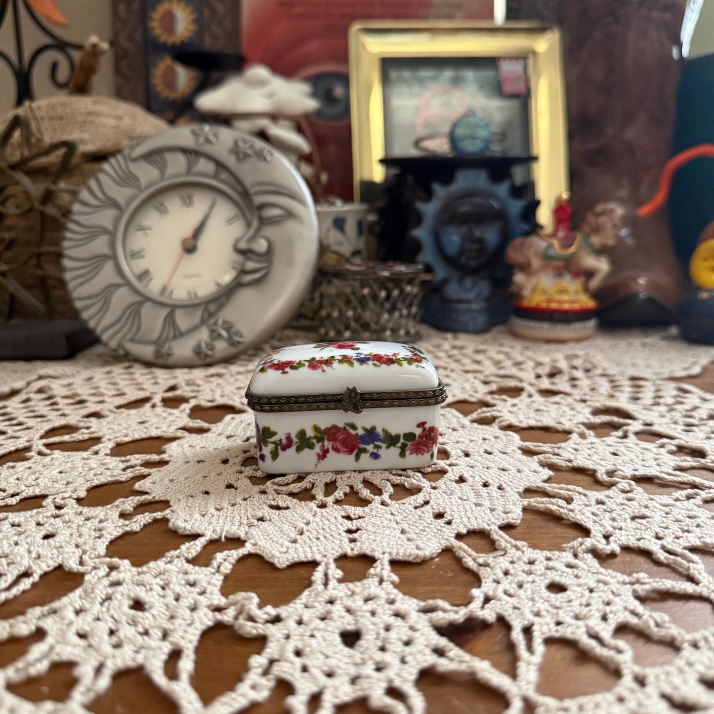 unique vintage whimsical trinket box