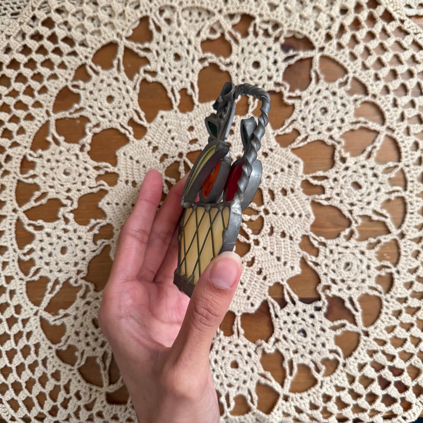 unique handmade whimsical folk art stained glass