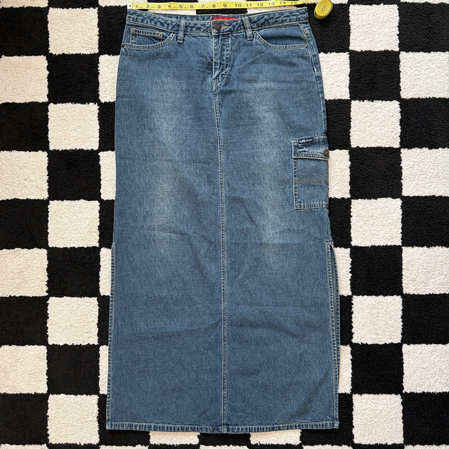 vintage whimsy 90s y2k UNION BAY denim maxi skirt