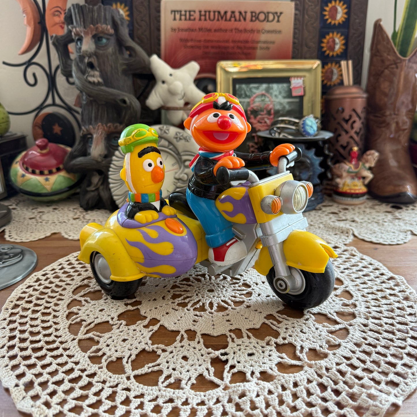 unique vintage whimsical bert and ernie figure collectable