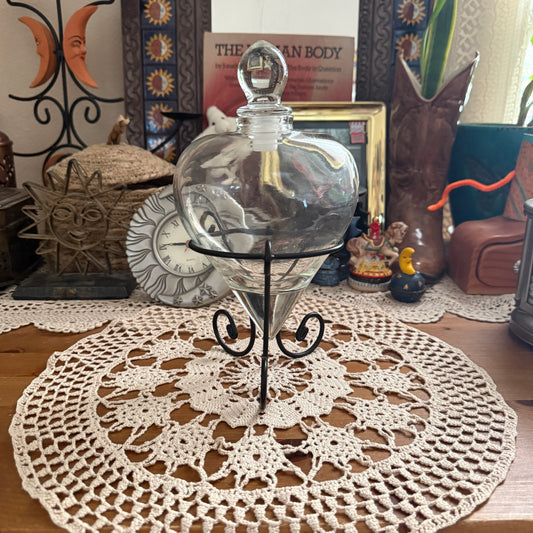 unique vintage whimsical potion bottle + stand