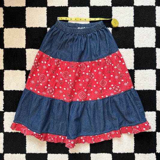 unique vintage whimsy 90s y2k FAR ABOVE RUBIES midi skirt