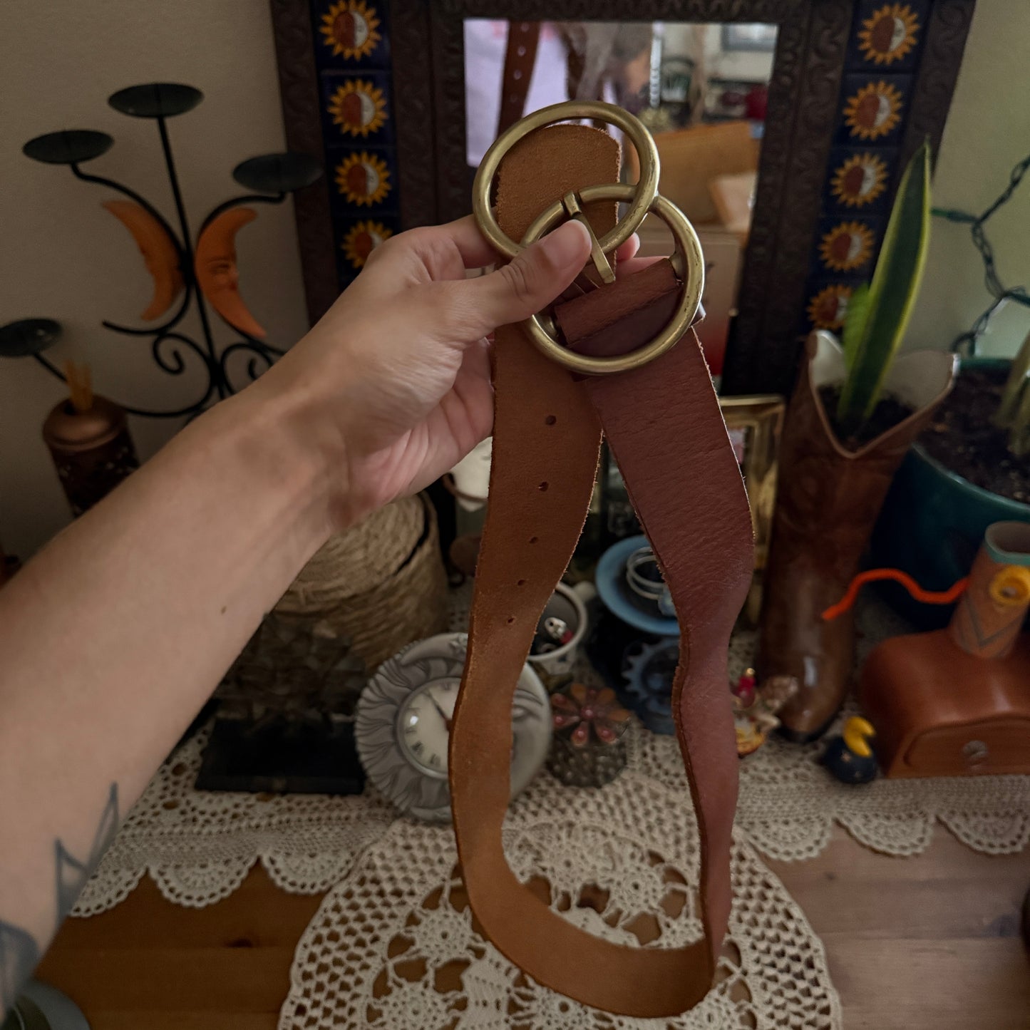 whimsical 90s y2k URBAN OUTFITTERS leather belt