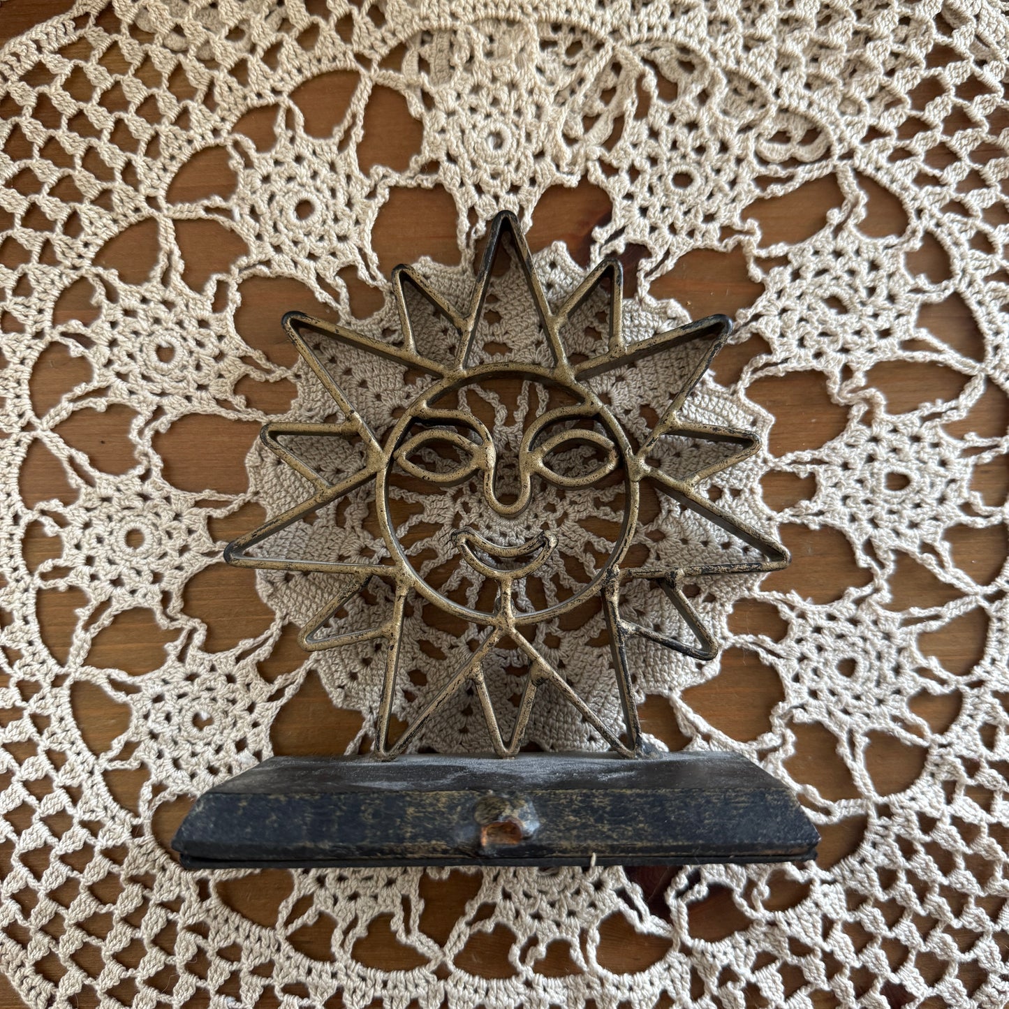 unique vintage whimsical celestial sun folk art collectable