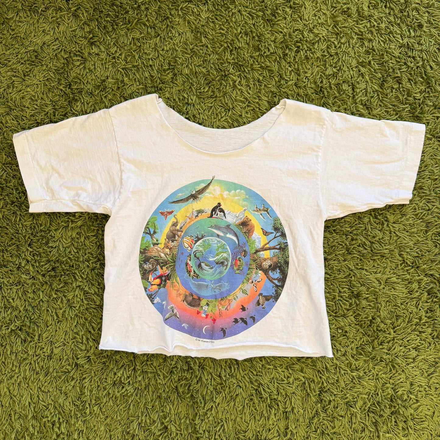 unique vintage whimsical 90s y2k graphic baby tee