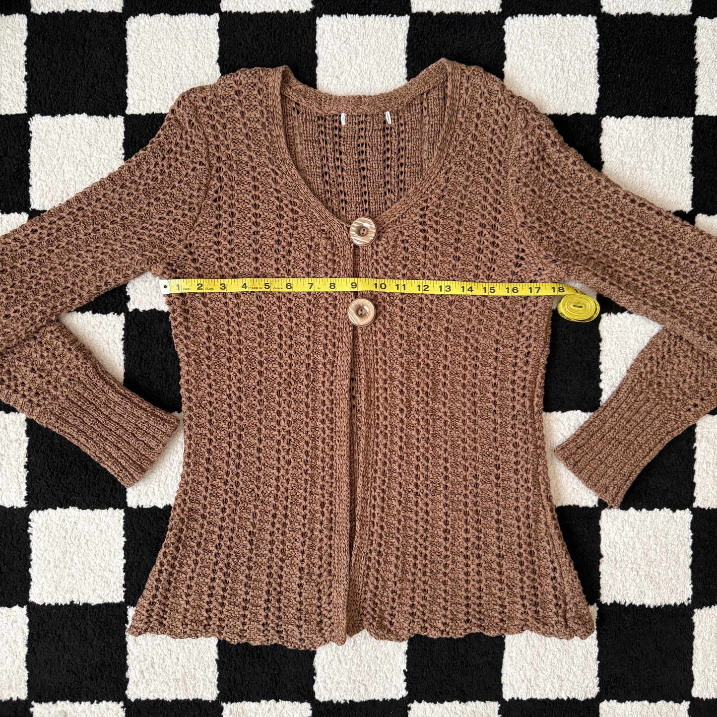 unique vintage whimsical 90s y2k knit sleeved cardigan top