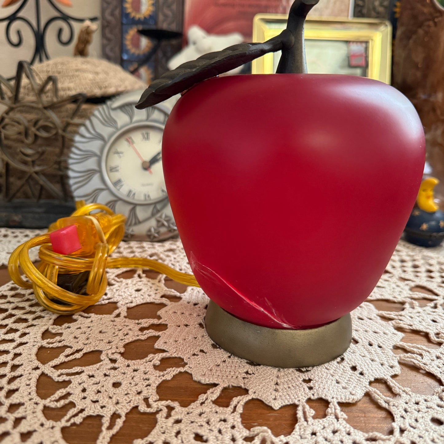 unique vintage whimsical 90s y2k apple lamp light collectable
