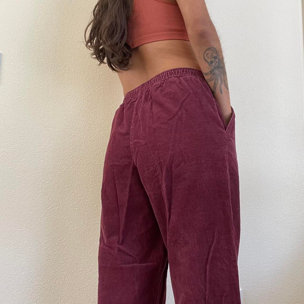 high waisted corduroy trousers