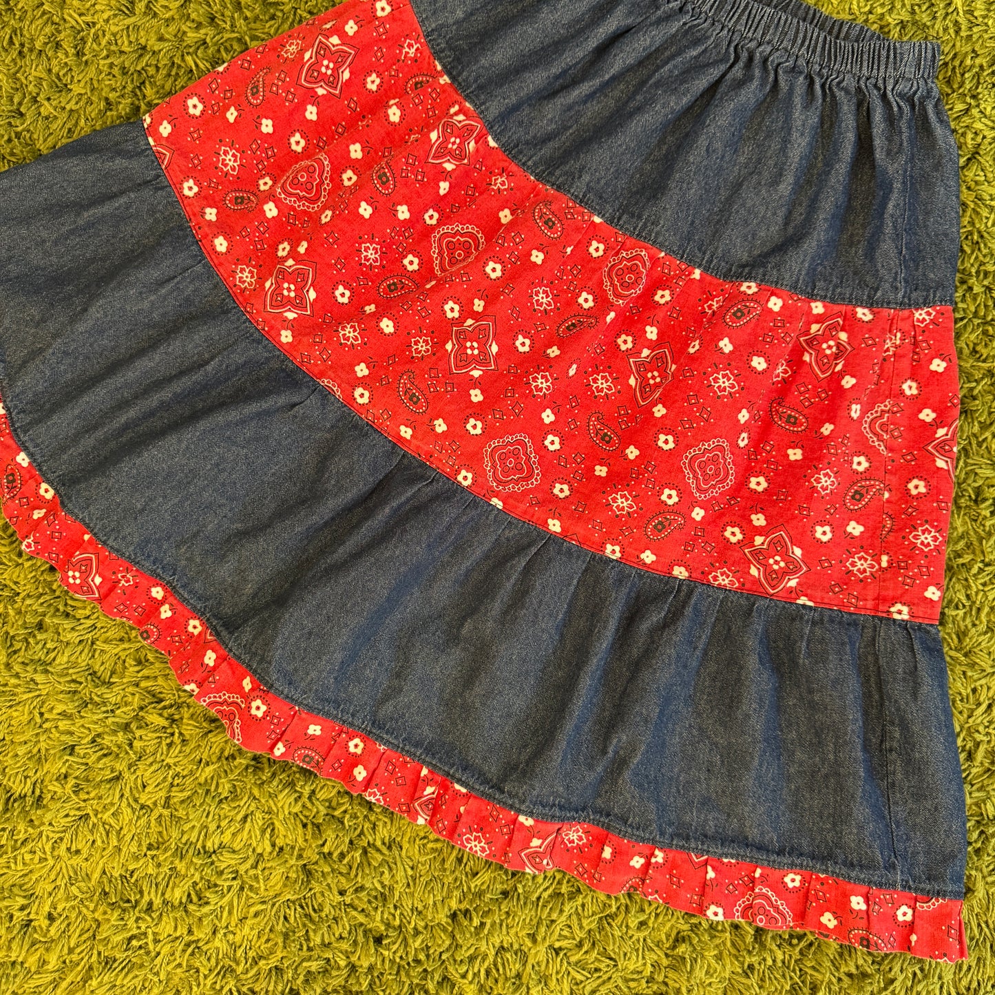 unique vintage whimsy 90s y2k FAR ABOVE RUBIES midi skirt