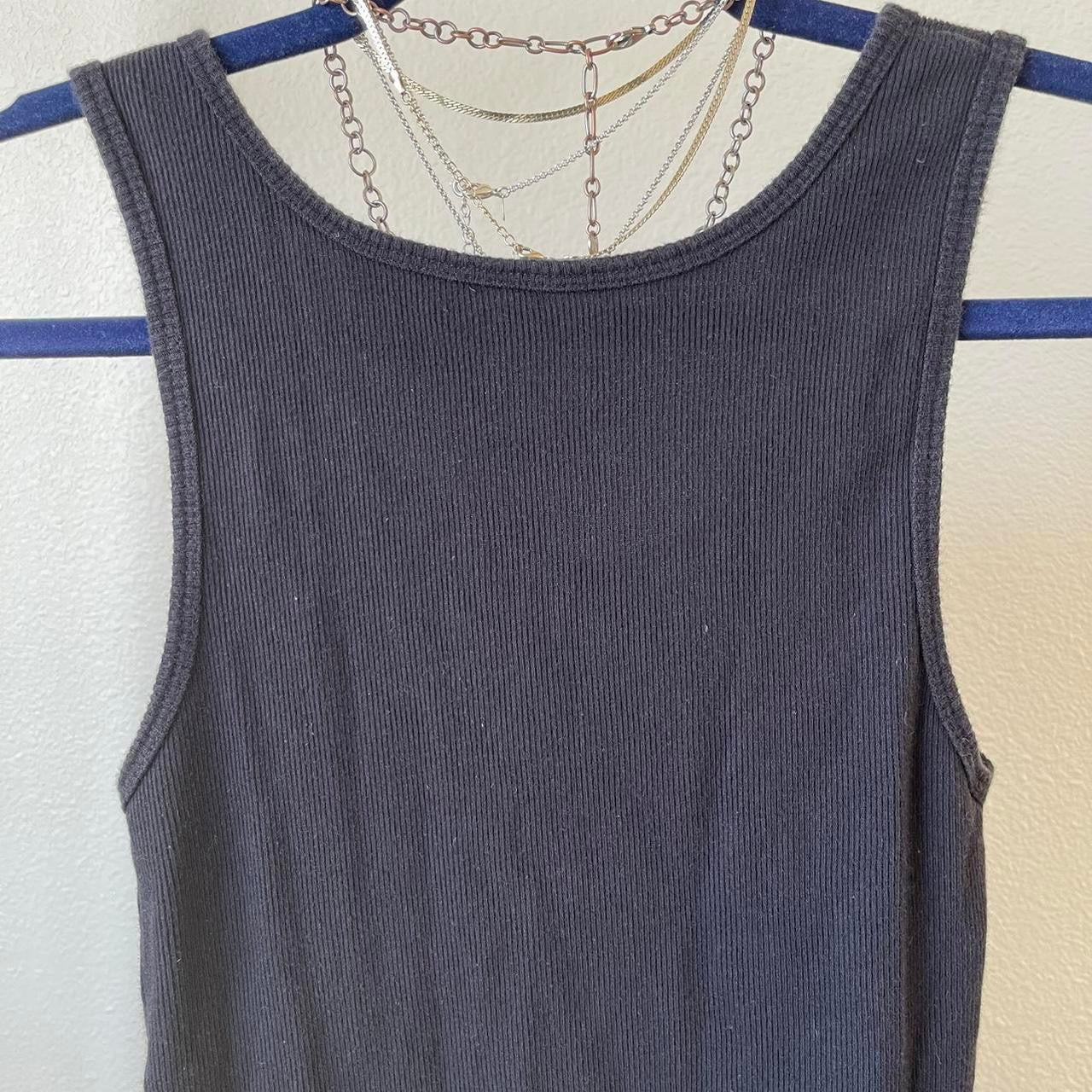 ribbed graphic tank top