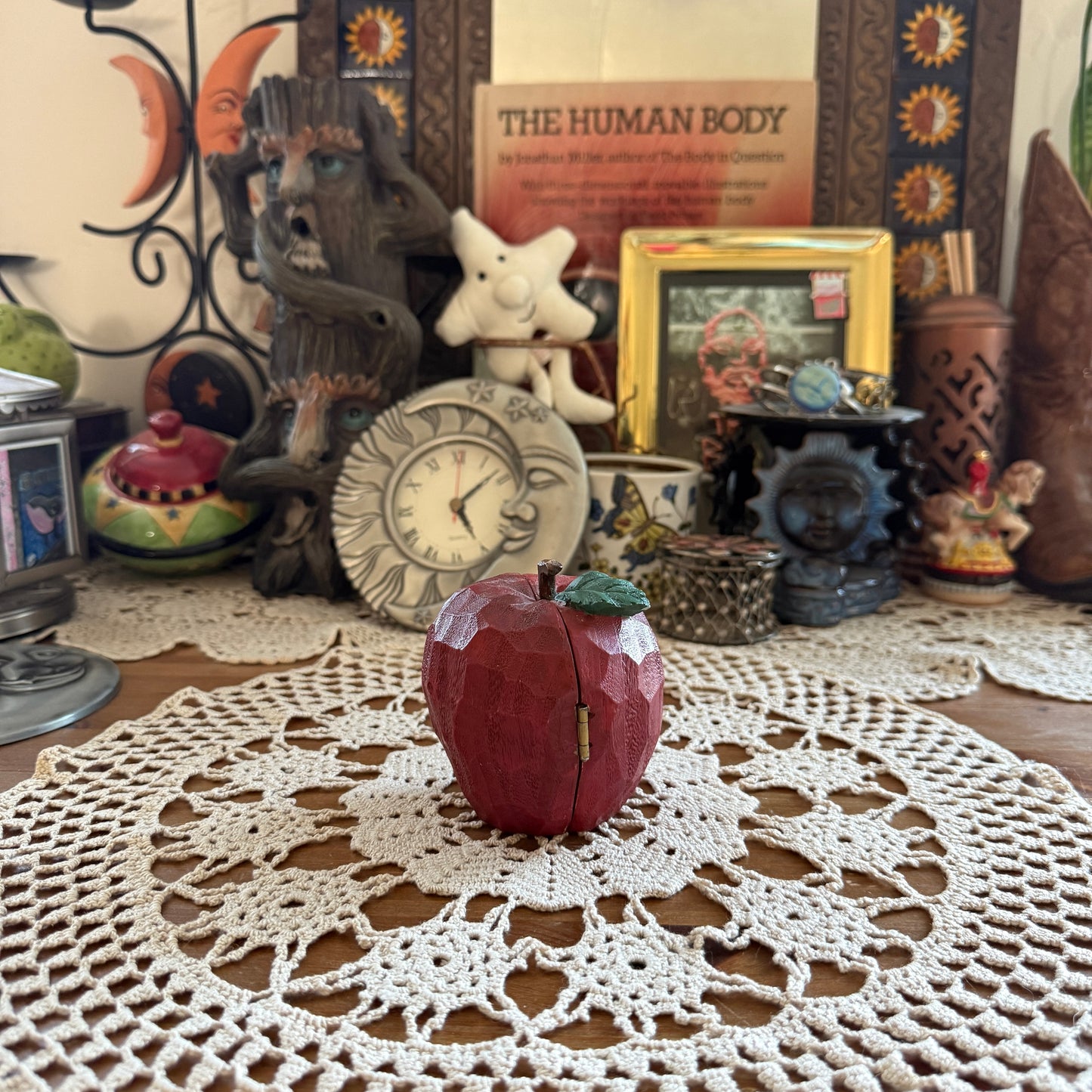 unique vintage whimsical apple figure collectable trinket