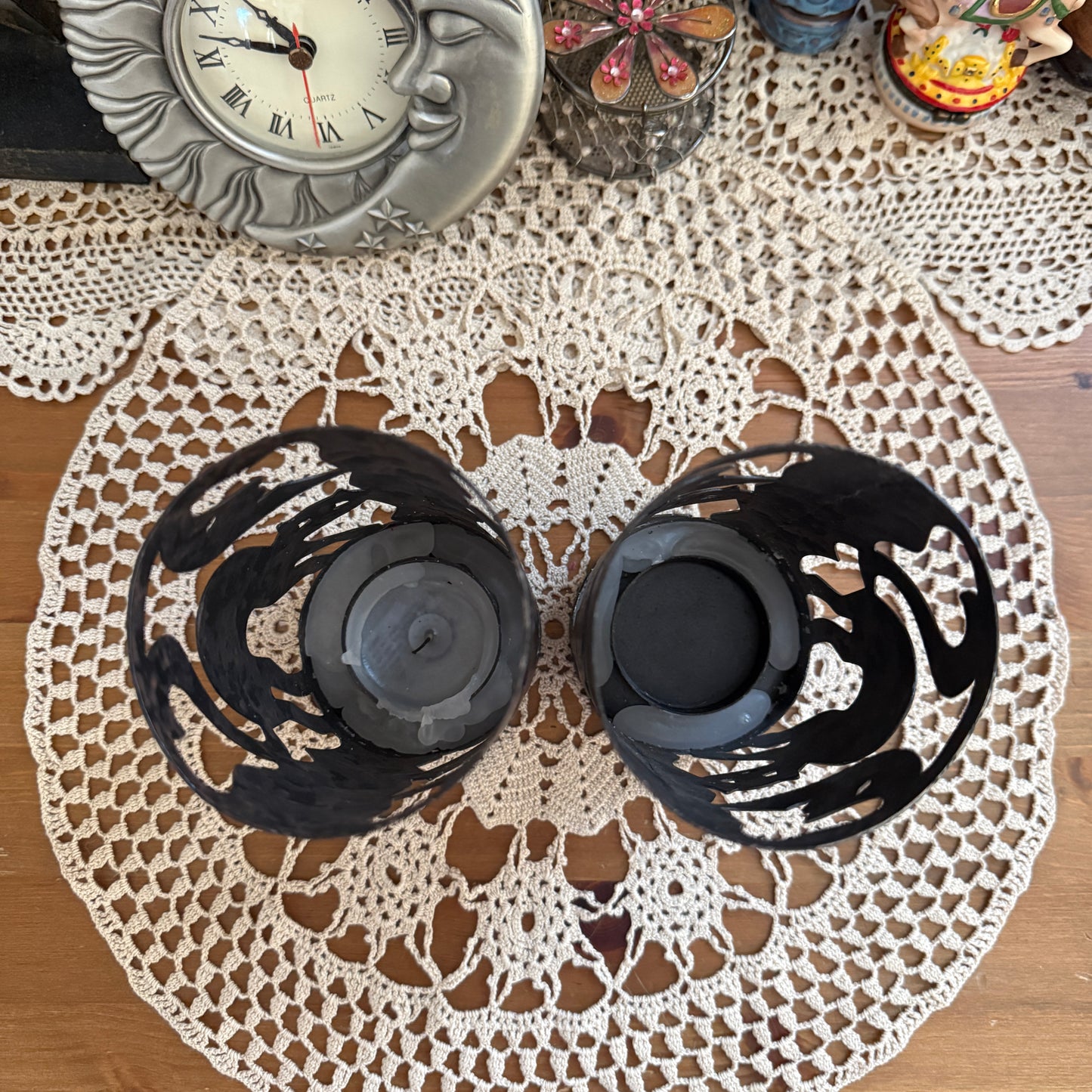 unique vintage whimsical celestial candle holder