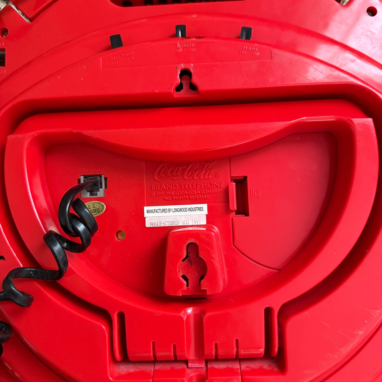 unique vintage whimsical 90s y2k COCA COLA disc phone collectable wall decor