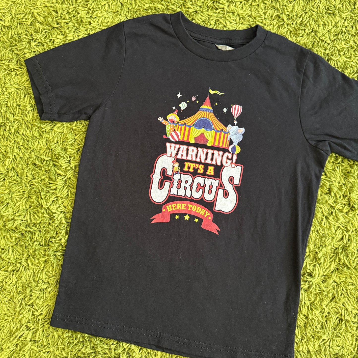 whimsy y2k circus graphic baby tee