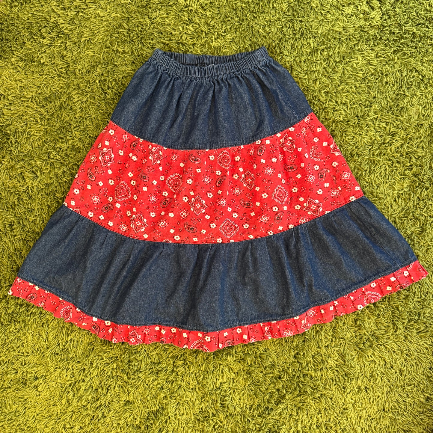 unique vintage whimsy 90s y2k FAR ABOVE RUBIES midi skirt