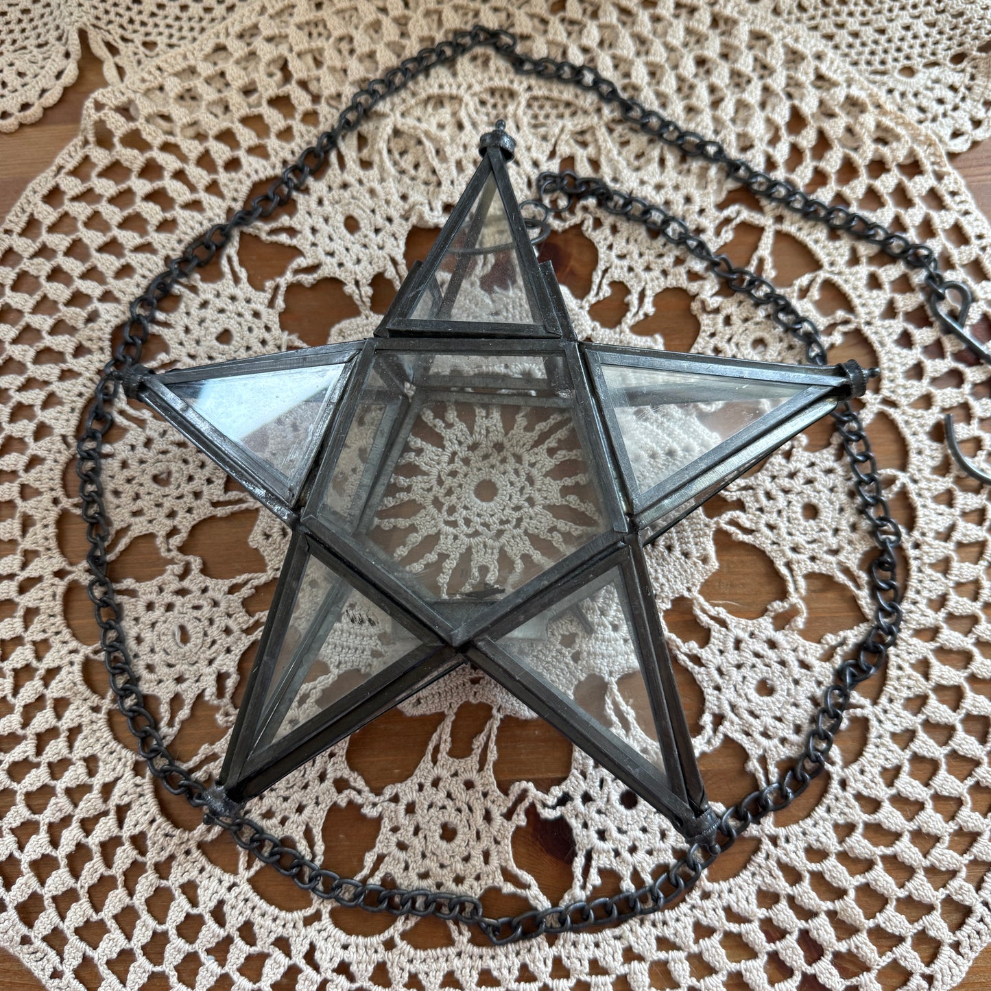 unique vintage whimsical celestial hanging lantern candle holder