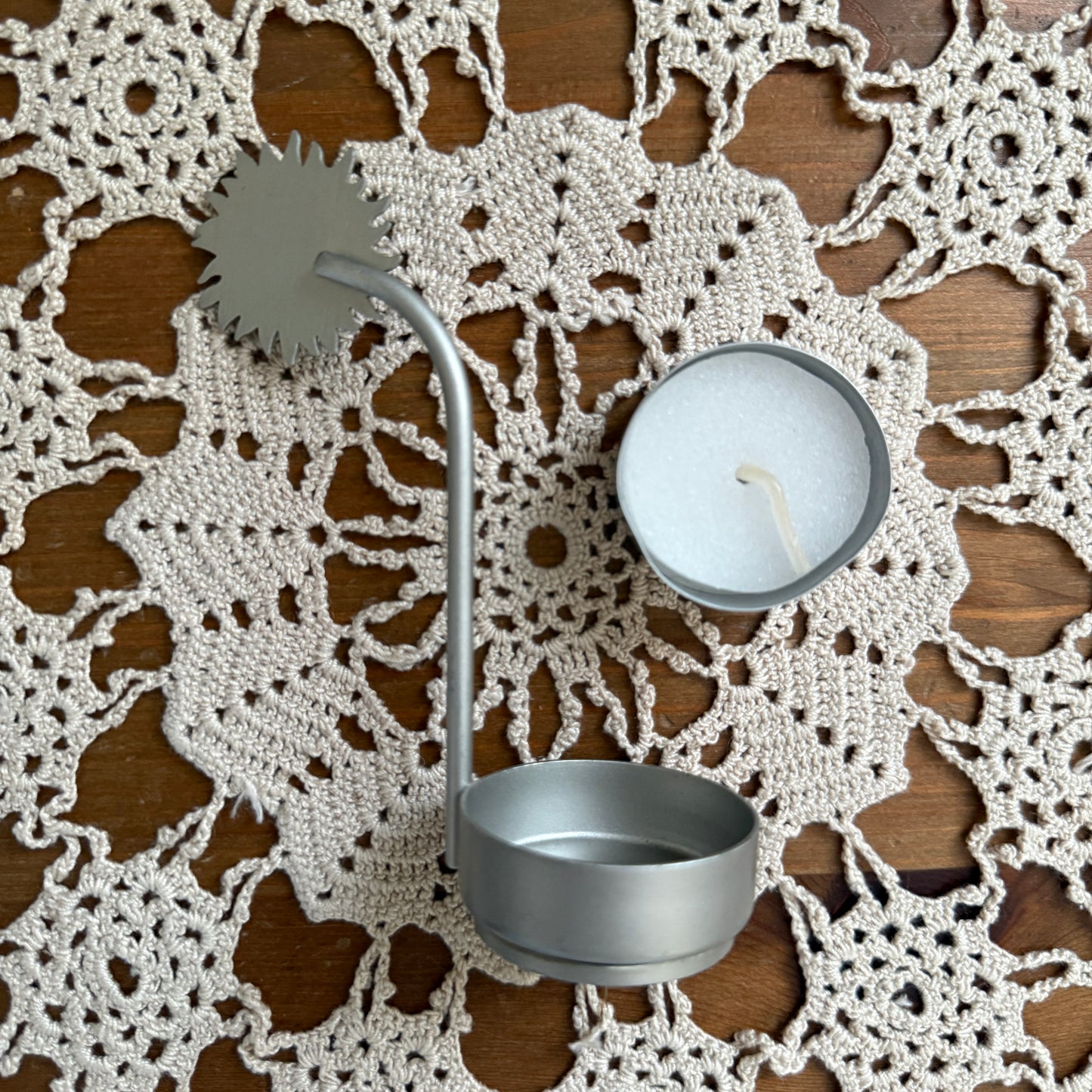 unique vintage whimsical celestial sun candle holder