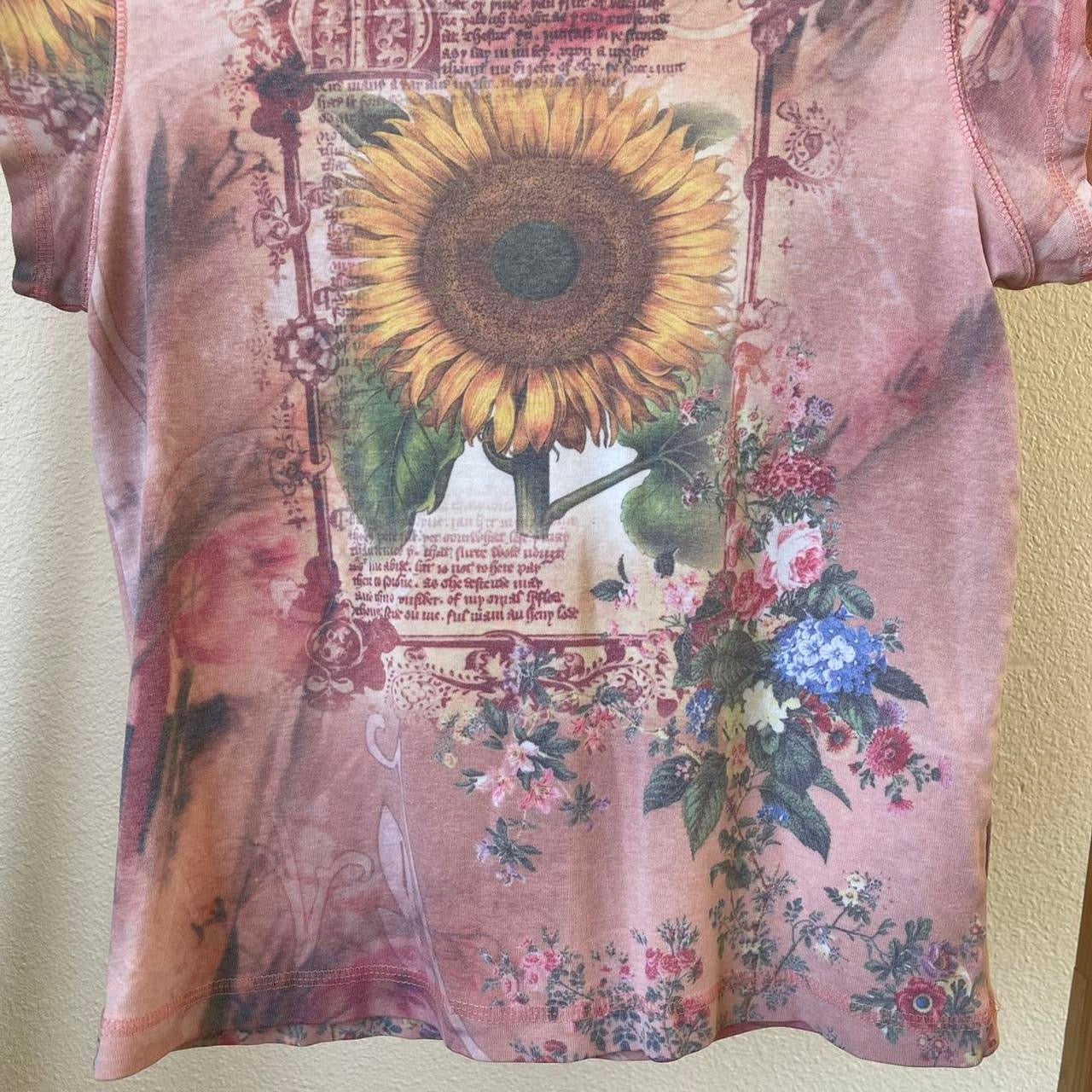 graphic floral t shirt