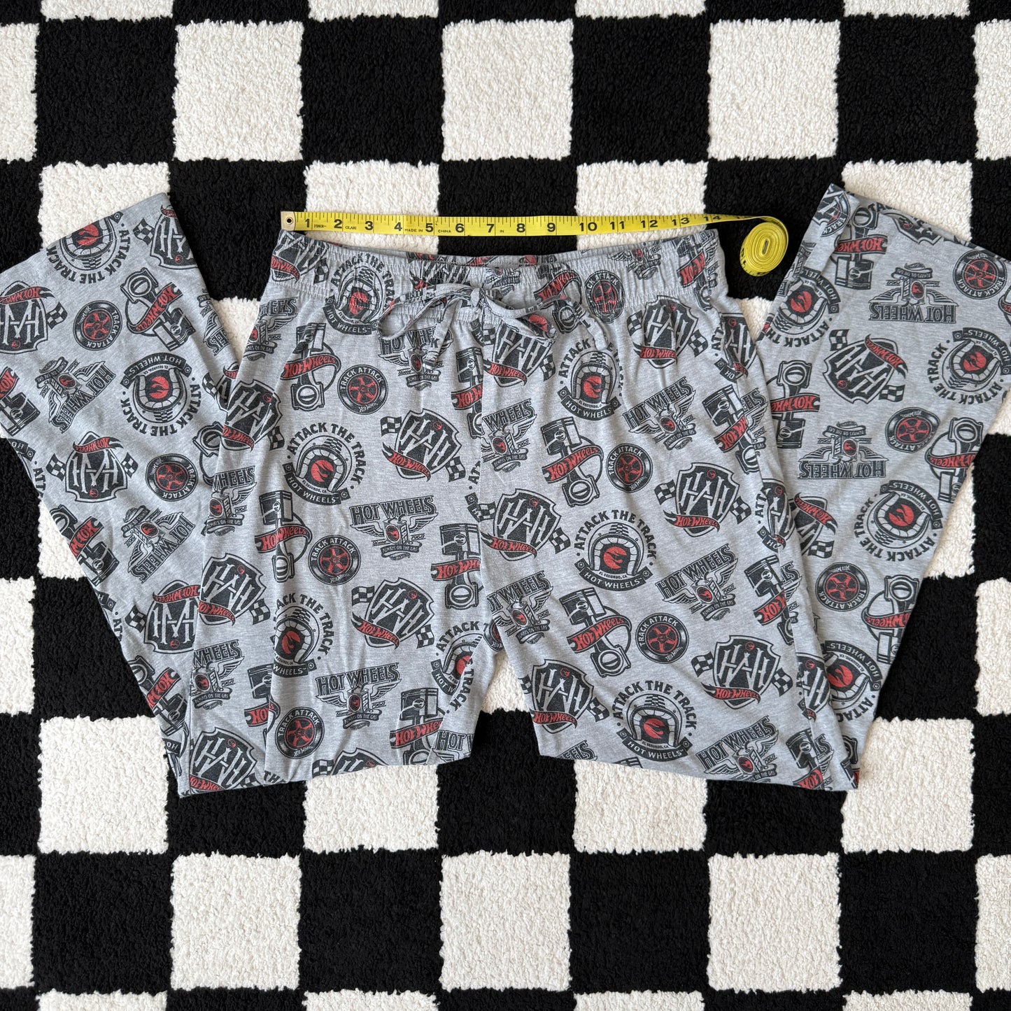 unique vintage whimsical 90s y2k HOT WHEELS lounge pants