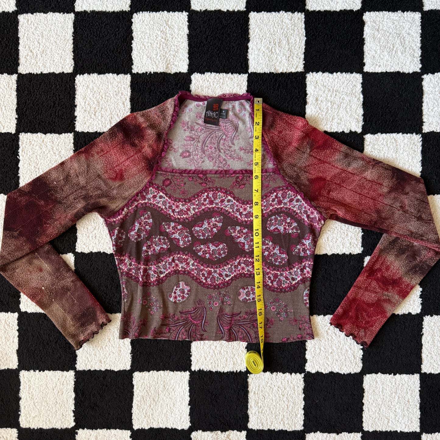 unique vintage whimsy 90s y2k ANAC knit sleeved top