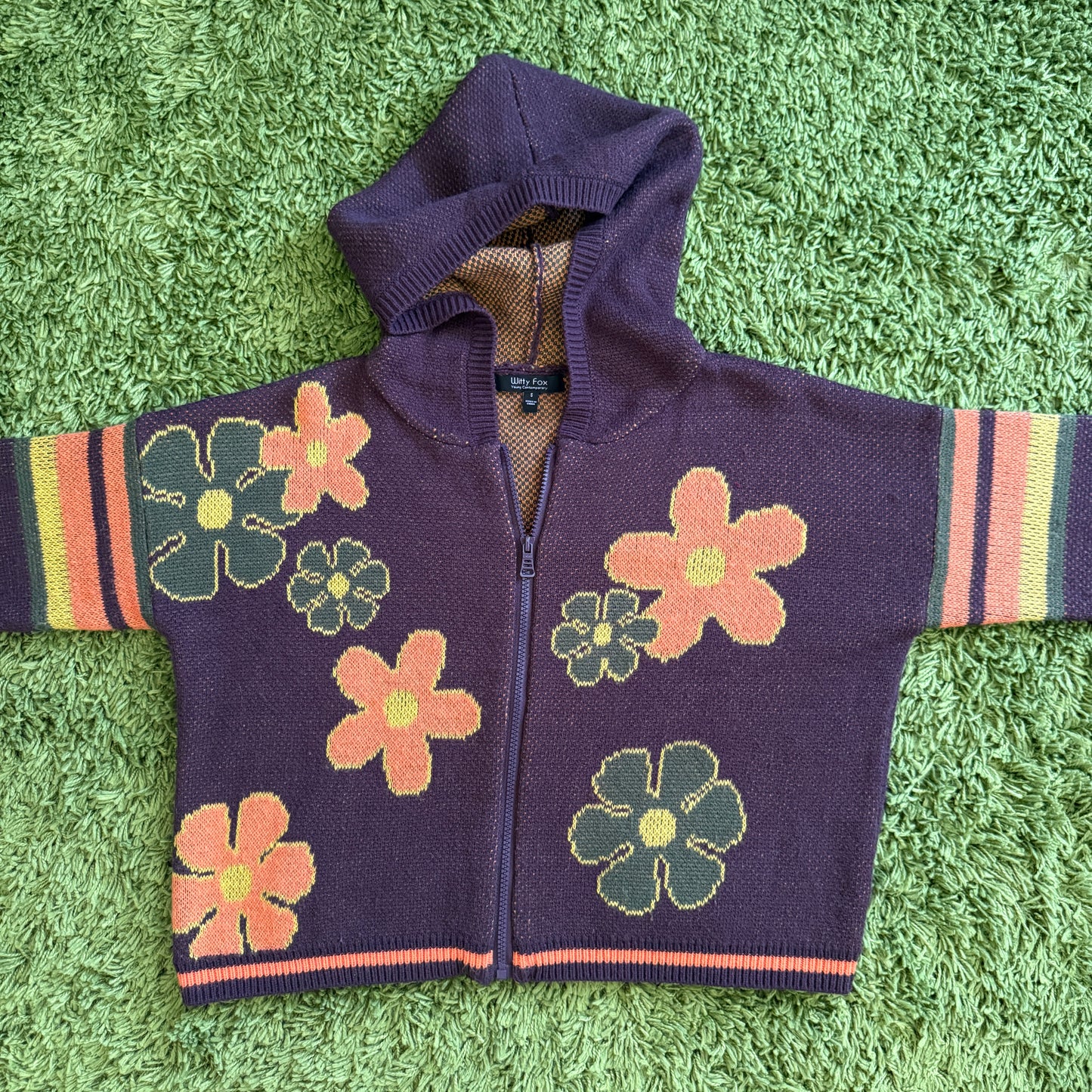 unique vintage whimsy 90s y2k knit cardigan sweater