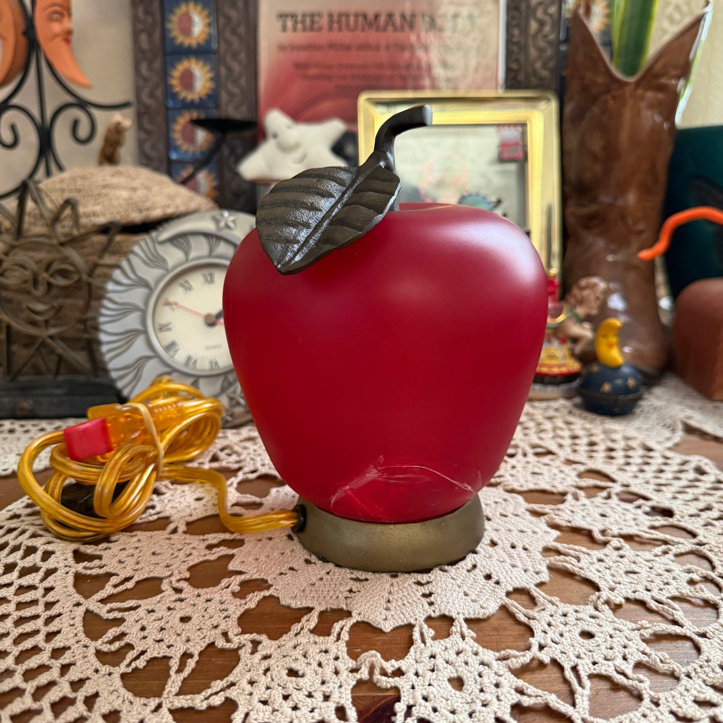 unique vintage whimsical 90s y2k apple lamp light collectable