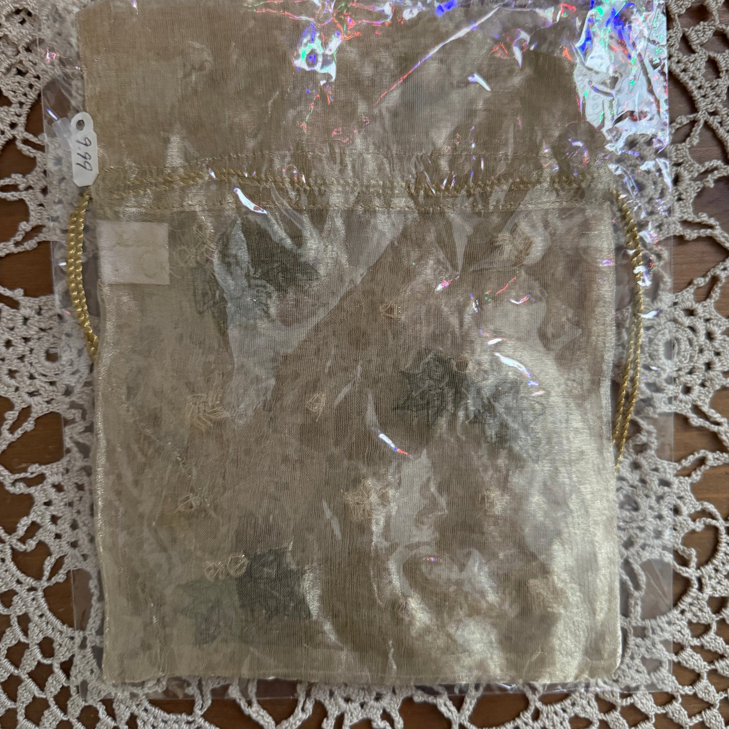 whimsical indie mesh sequin gift bag collectable