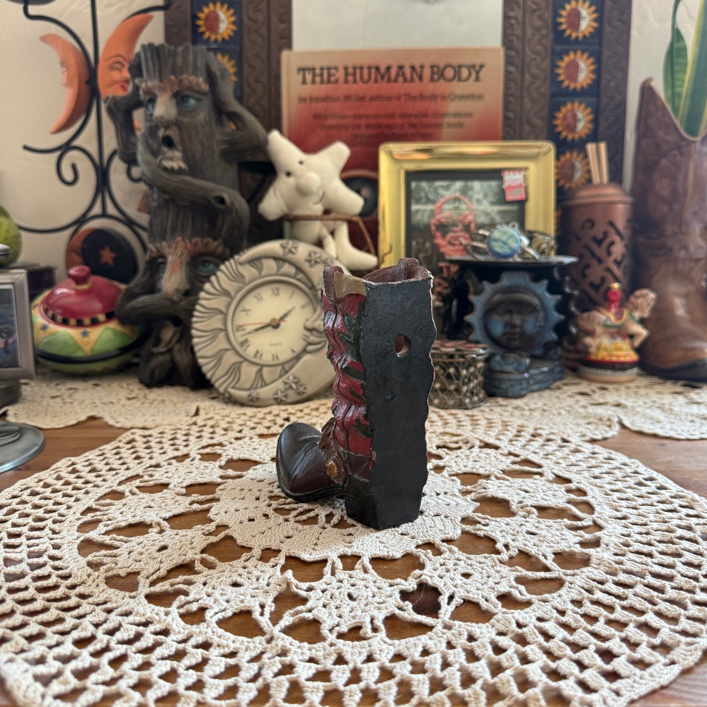 unique vintage whimsical celestial star boot figure collectable trinket