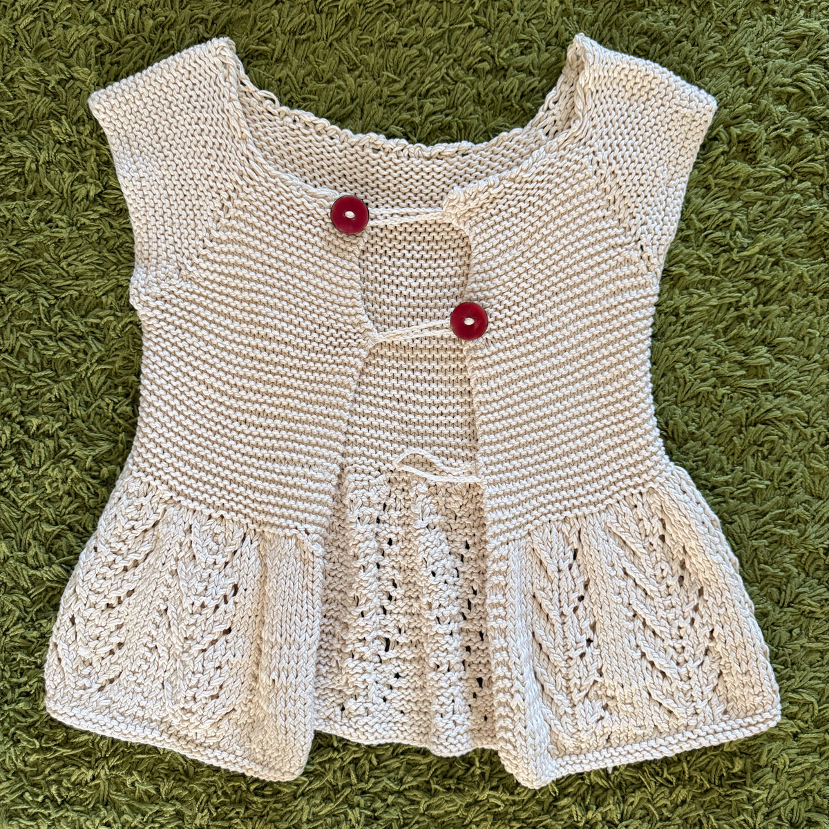 unique handmade vintage whimsical 90s y2k babydoll knit cardigan sweater