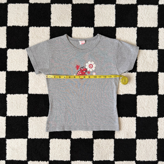 unique vintage whimsical 90s y2k frog graphic baby tee