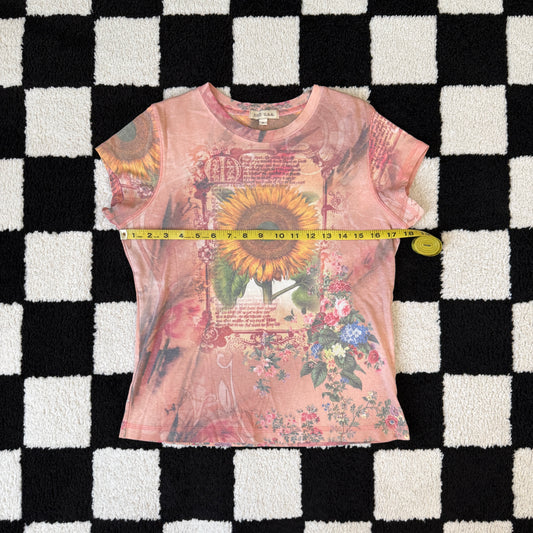 unique vintage whimsy 90s y2k graphic baby tee