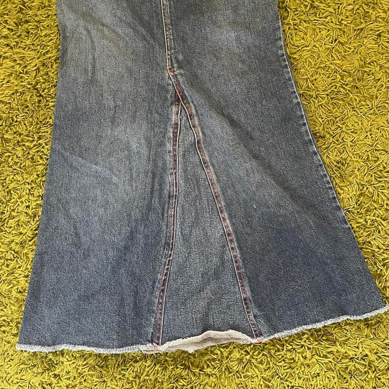 long denim skirt